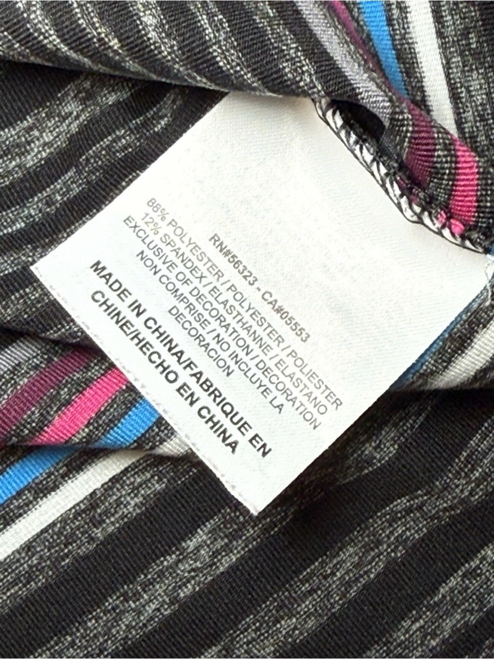 Nike Golf Tour Performance Dri-Fit Polo Shirt Mens Sz L Black Blue Pink Striped - Picture 6 of 7